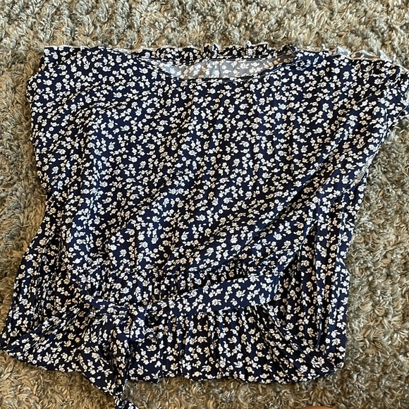 Blue Floral Pleated Dress, Women’s XL - Picture 7 of 8